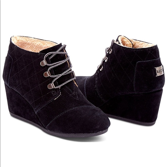 toms desert wedge bootie